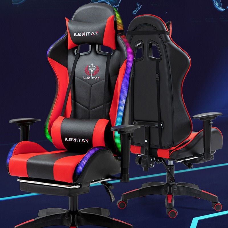 Esports Gaming Cafe - Cadeira de Jogos Ergonômica Reclinável com