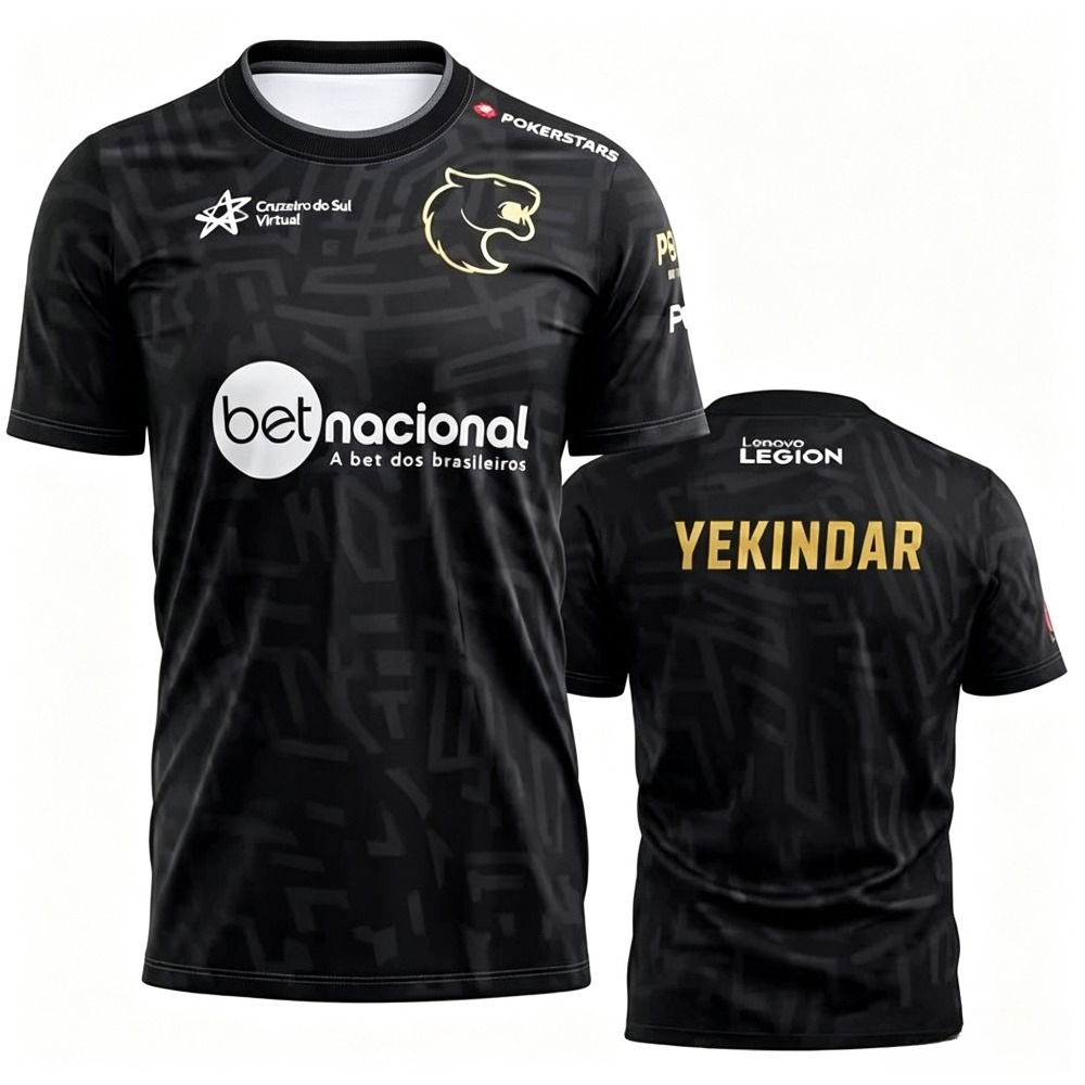 Camiseta FURIA Esports CSGO Pr - Esports Gaming Jersey avaliação e preço